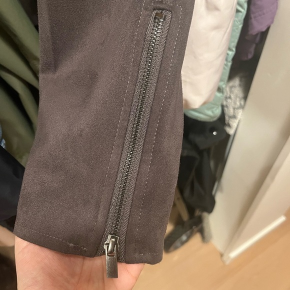 Vegan Suede Bomber Jacket - Picture 10 of 10